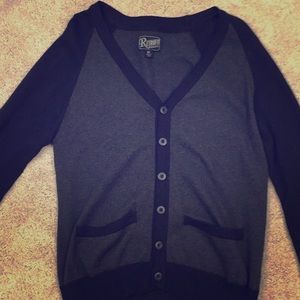 RetroFit Gray And Black Cardigan